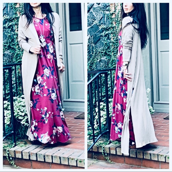 Floral print side pocket maxi dress - Picture 7 of 8